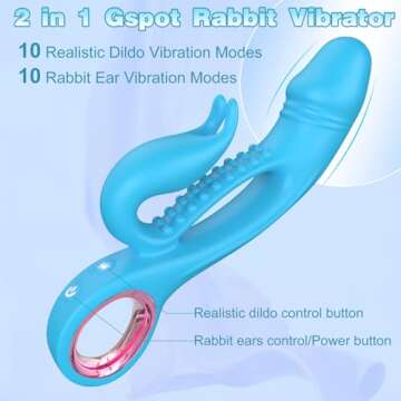 Ablushgirl Rabbit Vibrator with Dual Stimulation and 10 Modes