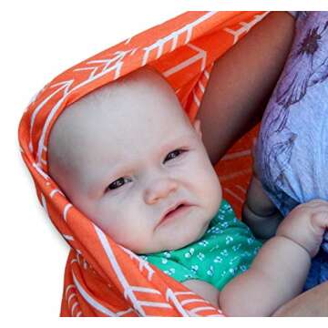 Nursing Scarf for Breastfeeding | Infinity Nursing Cover Hides Back for Privacy