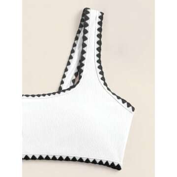 WDIRARA Women’s Stylish 2 Piece Tie Side Bikini Set