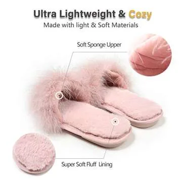 Women's Furry Slippers for Comfort and Glamour