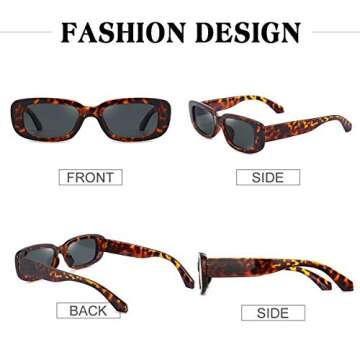 Dollger Rectangle Sunglasses Stylish Retro Eyewear