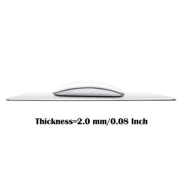 ProElife Premium Aluminum Metal Mouse Pad Mice Mat 8.66-inch with Anti-Slip Base (Round, Silver Color)