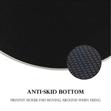 ProElife Premium Aluminum Metal Mouse Pad Mice Mat 8.66-inch with Anti-Slip Base (Round, Silver Color)