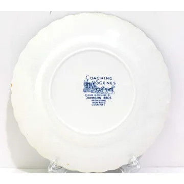 Johnson Brothers Blue Coaching Scenes Plate Set of 4