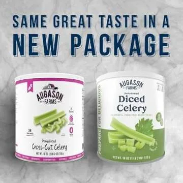 Augason Farms Dehydrated Cross Cut Celery Can, Emergency Food Supply, Everyday Meals, 36 Servings