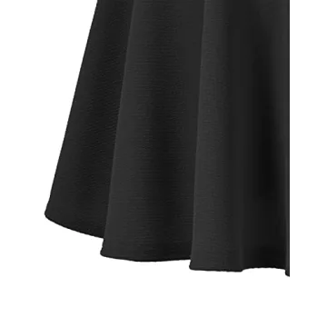 Urban CoCo Women's Flared Mini Skater Skirt in Black