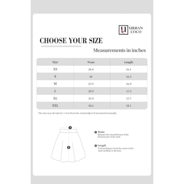 Urban CoCo Women's Flared Mini Skater Skirt in Black