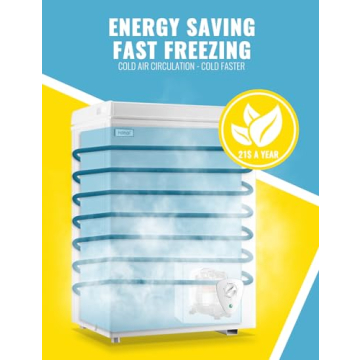 Compact WANAI Chest Freezer with Adjustable Temperatures