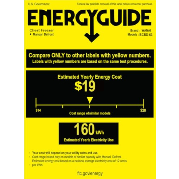 Compact WANAI Chest Freezer with Adjustable Temperatures