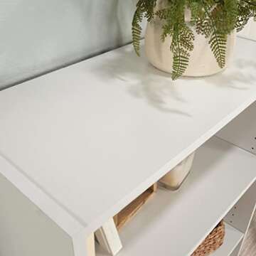 Sauder Beginnings 3-Shelf Bookcase, Bookshelf with Adjustable Storage Shelves, L: 24.57" x W: 11.5" x H: 35.28", Soft White