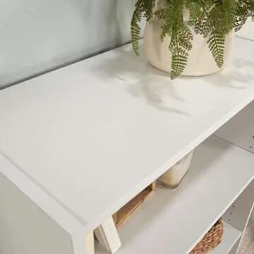 Sauder Beginnings 3-Shelf Bookcase, Bookshelf with Adjustable Storage Shelves, L: 24.57" x W: 11.5" x H: 35.28", Soft White