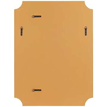 Noble Park Jacinda Rectangular Vanity Decorative Wall Mirror Modern Beveled Rounded Cut Edge Antique Gold Wood Frame 30" Wide for Bathroom Bedroom Living Room Home Office Entryway House