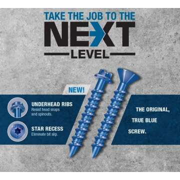 Tapcon 1/4" x 2-1/4" Concrete Anchor Screws - 100 Pack with Drill Bit