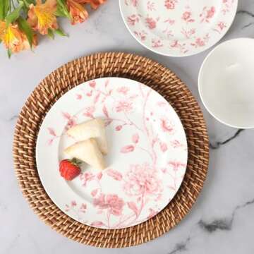 Martha Stewart Empress Bouquet 12 Piece Dinnerware Set