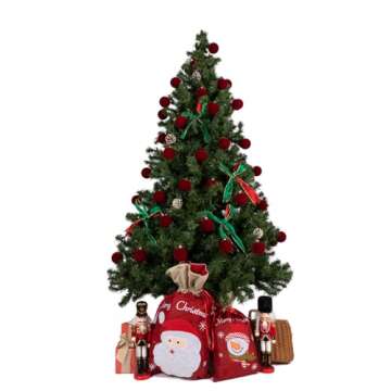 Luxurious Velvet 50ct Christmas Ornaments in Burgundy