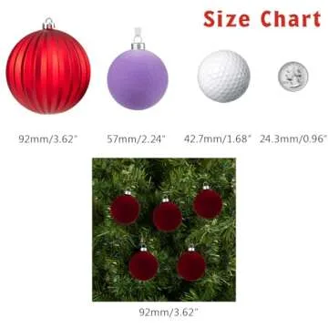 Luxurious Velvet 50ct Christmas Ornaments in Burgundy