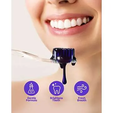 KMEIVOL Meto Purple Toothpaste for Teeth Whitening (1 Fl Oz), Teeth Whitening Gel, Purple Toothpaste, Color Corrector Purple Toothpaste, Whitening Toothpaste for Tooth Stain Removal