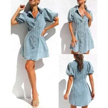 KDF Summer Denim Dress for Women Chic and Versatile