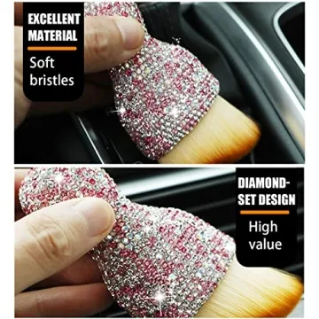 zipelo Car Detailing Brush with Stylish Bling Handle