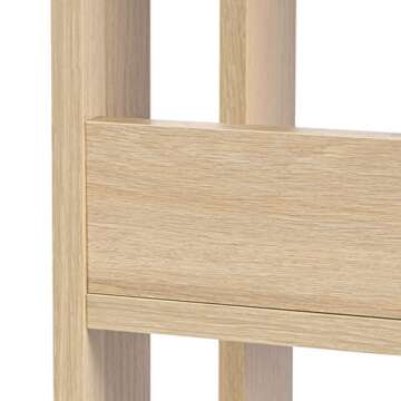 IRIS USA, Inc. Rack 3-Shelf Open Wood Shelving Unit, Slim, Light Brown