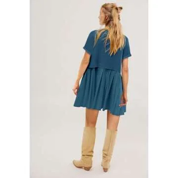 Stylish SAUKOLE Casual T-Shirt Dress for Summertime