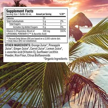 Kor Shot Liposomal 500mg Vitamin C - 24 Pack x 1.7 Fl Oz - Immunity Shot