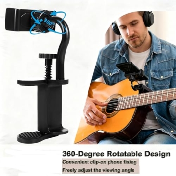 Chasefun Adjustable Guitar Phone Holder for Musicians