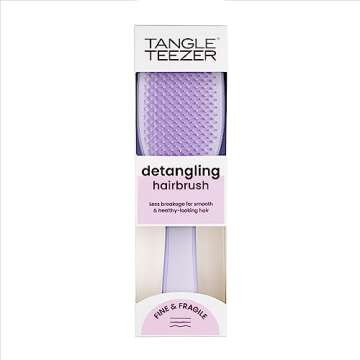 Tangle Teezer | The Fine & Fragile Wet Detangler Hairbrush | Soft Flex Teeth for Less Breakage | Ideal for Thinning Hair, Color-Treated & Sensitive Scalps | Comfort Handle | Hypnotic Heather