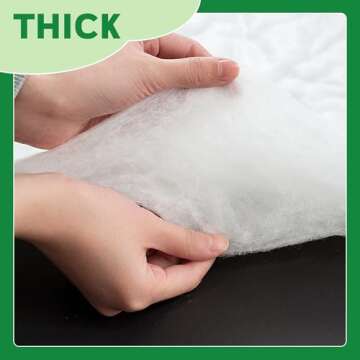 HOMBYS 200 GSM Upholstery Batting Extra Thick, Quilt Batting by The Roll, Dacron Upholstery Cushion Warp Keep Your Cushion Fluffy-48 in * 5 Yards