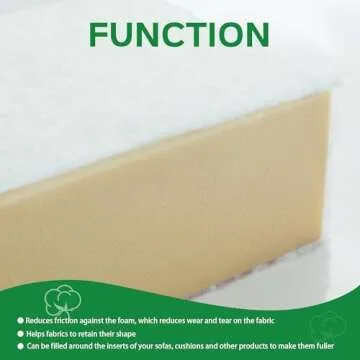 HOMBYS 200 GSM Upholstery Batting Extra Thick, Quilt Batting by The Roll, Dacron Upholstery Cushion Warp Keep Your Cushion Fluffy-48 in * 5 Yards