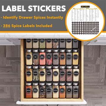SpaceAid Spice Drawer Organizer for Ultimate Kitchen Organization