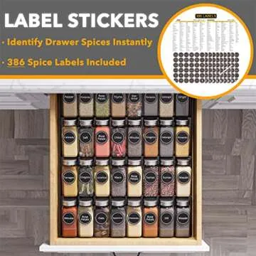 SpaceAid Spice Drawer Organizer for Ultimate Kitchen Organization