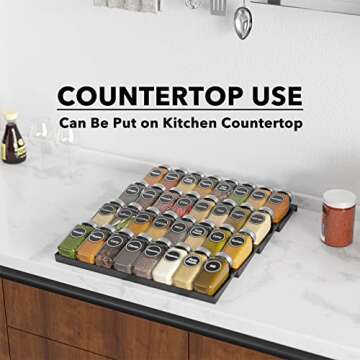 SpaceAid Spice Drawer Organizer for Ultimate Kitchen Organization