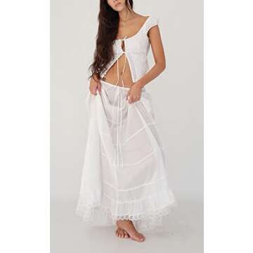 Women Lace Trim V Neck Cami Sleeveless Spaghetti Strap Tanks Vintage Patchwork Slim Fit Camisole Elegant Crop Top Medium