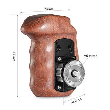 SMALLRIG Right Side Wooden Handle for Easy Camera Shooting