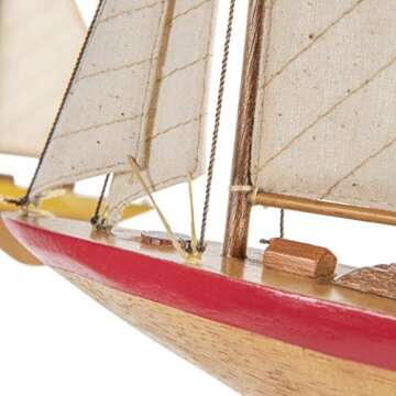 Hanging Boat Mobile - A-Cup Mobile by Authentic Models, Ceiling and Nursery Decor for All Ages, Made of Wood and Cotton Sails, Yacht Miniatures for Boys and Girls