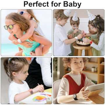 Meliya Nylon AirTag Bracelet for Kids, 2 Pack Nylon Watch Bands Compatible with AirTag, Adjustable Anti Lost Wristband for Toddler Child Elders Small Large (Blue+Green, Large (5.1"-7.4"))