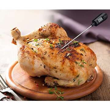 Lightbeam Digital Candy Thermometer, Instant Read Kitchen Cooking & Spatula Thermometer Temperature Reader & Stirrer in One BPA Free Food Grade Material