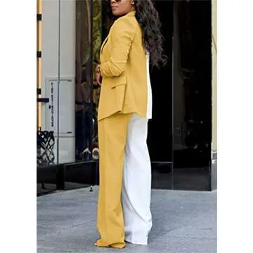 Women's Blazer Set Stylish Office Casual Outfit