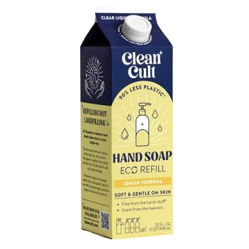 Cleancult Liquid Hand Soap Refill - Eco-Friendly Lemon Verbena - 32 oz, Moisturizing & Gentle on Ski...