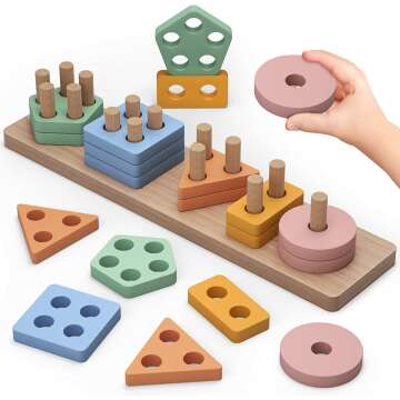 Montessori Sorting and Stacking Toys for Toddlers
