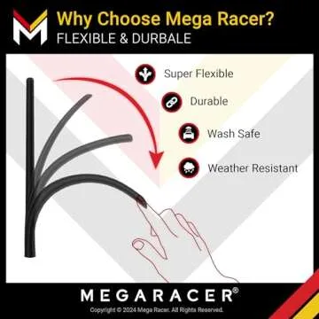 Motorcycle Antenna for Harley-Davidson 1989-2024 | Street Glide Antenna | Road Glide Antenna Trike Tri Ultra Limited CVO Road King Harley Davidson Antenna | Harley Antenna Short | Rubber 7 Inch Black