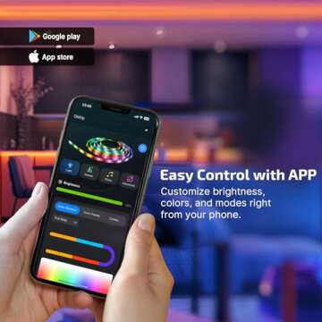 OLIGHT Ostrip Smart LED Strip Lights with App Control, Music Sync, Color Changing, RGBIC Lighting fo...