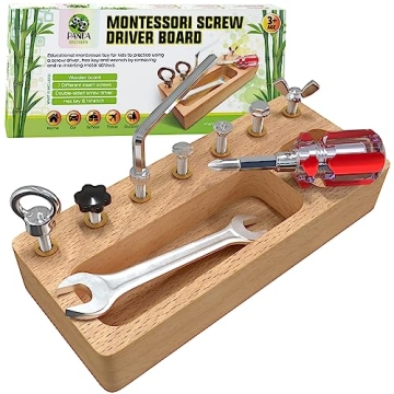Panda Brothers Montessori Screwdriver Board Set for Kids