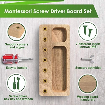 Panda Brothers Montessori Screwdriver Board Set for Kids