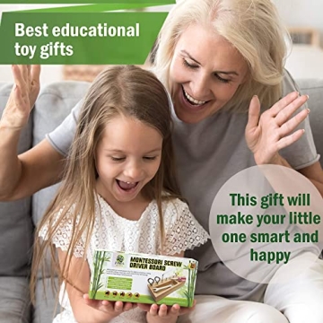 Panda Brothers Montessori Screwdriver Board Set for Kids