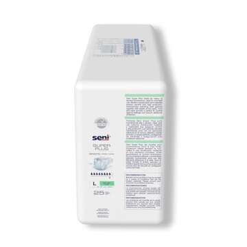 Seni Super Plus Adult Incontinence Brief L Heavy Absorbency Breathable/Overnight, S-LA25-BP1, Severe...