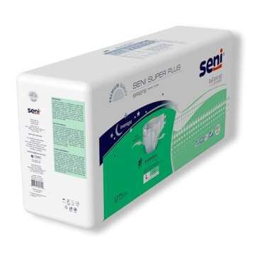 Seni Super Plus Adult Incontinence Briefs for Overnight Use