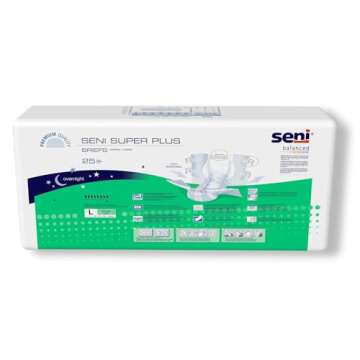 Seni Super Plus Adult Incontinence Briefs for Overnight Use