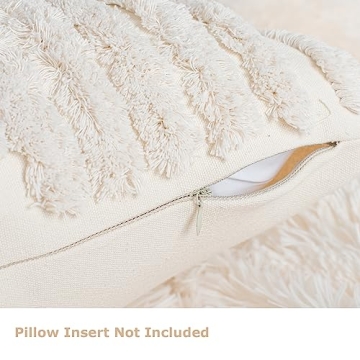 AELS Boho Textured Pillow Covers 18x18 Set of 2